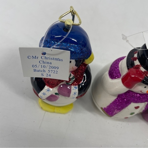 Mr. Christmas Musical Ornaments Wind Up Snowman Stocking Penguin Tree Lot Of 4 - Picture 8 of 9